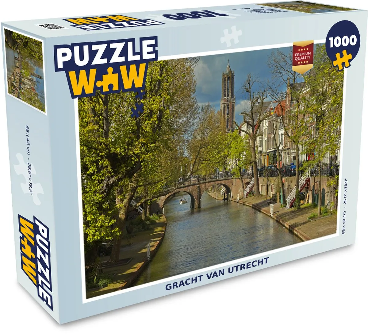 PuzzleWow Utrecht Brug Water Legpuzzel 1000 Stuks - Multicolor