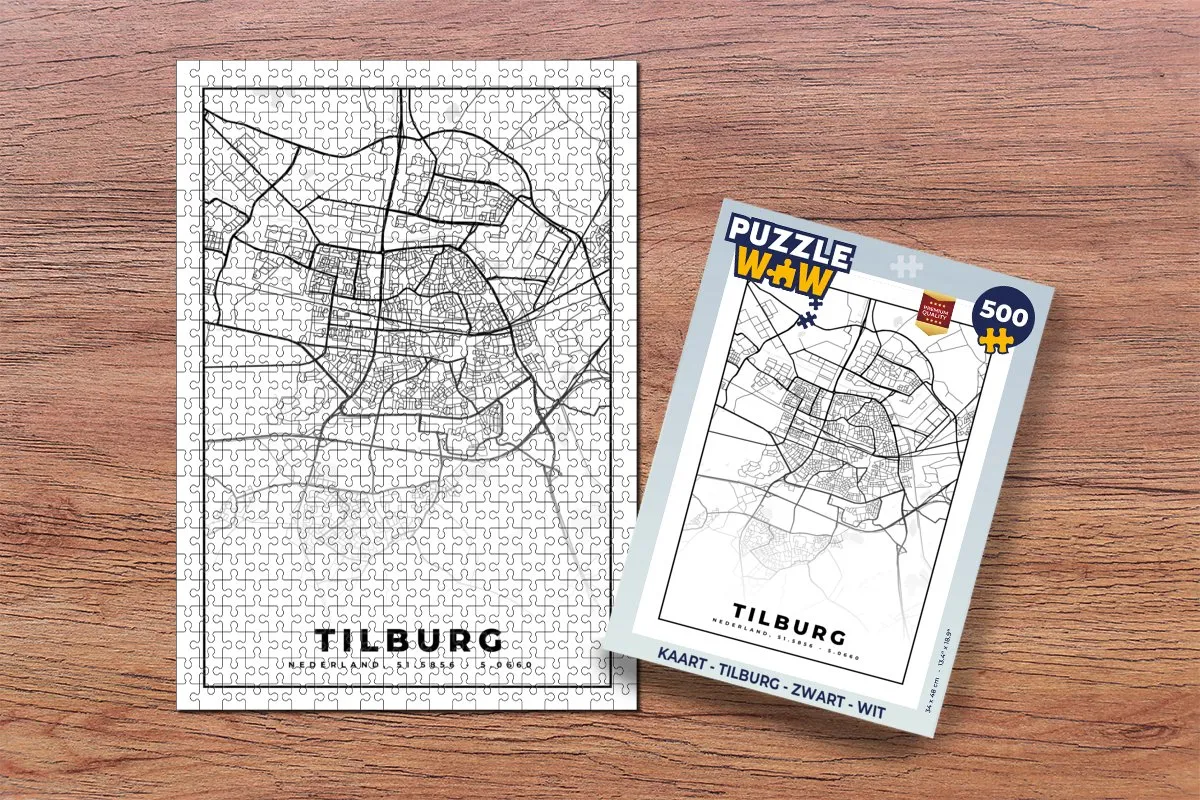 PuzzleWow Tilburg Legpuzzel 500 Stuks - Multicolor