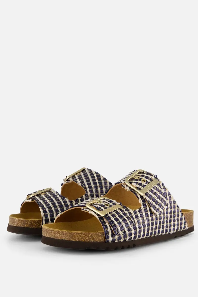 Scholl Noelle Slippers Sandalen blauw Synthetisch