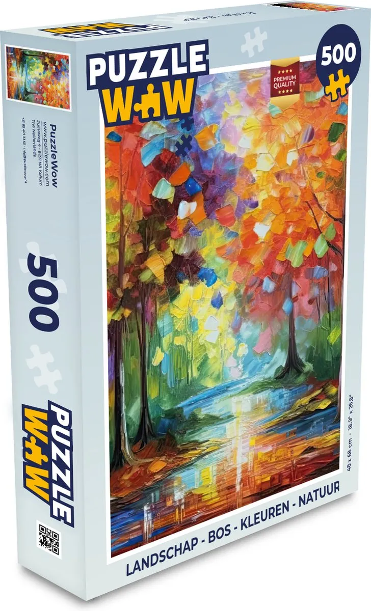 PuzzleWow Bos Landschap Legpuzzel 500 Stuks - Multicolor