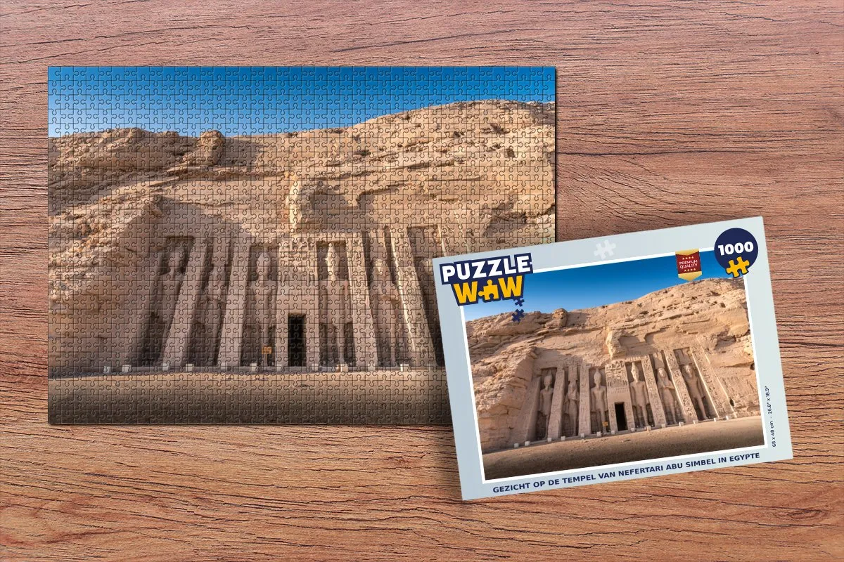 PuzzleWow Legpuzzel Abu Simbel 1000 Stuks - Multicolor