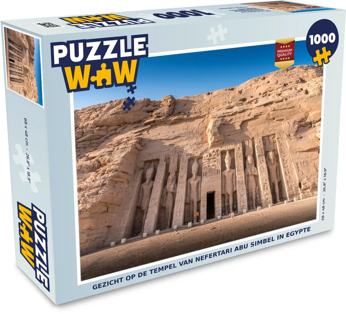 PuzzleWow Legpuzzel Abu Simbel 1000 Stuks - Multicolor