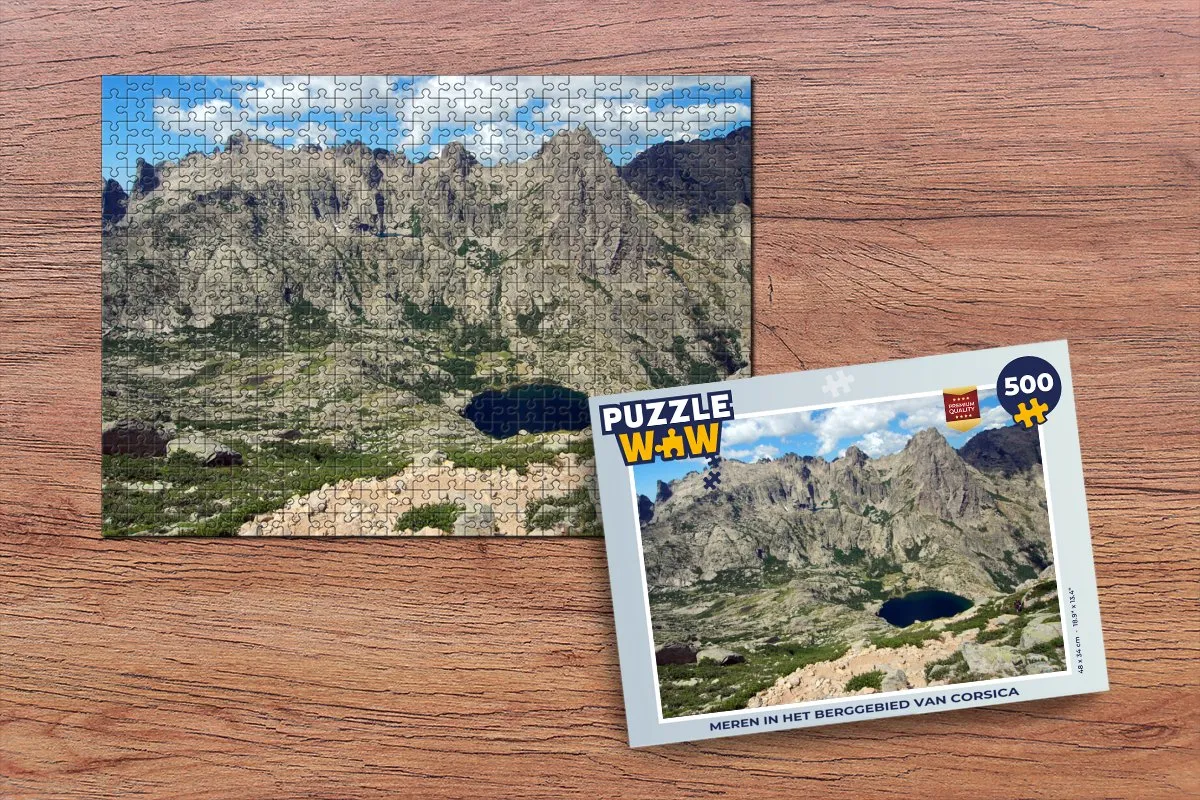 PuzzleWow Legpuzzel Meren Corsica 500 Stuks - Multicolor