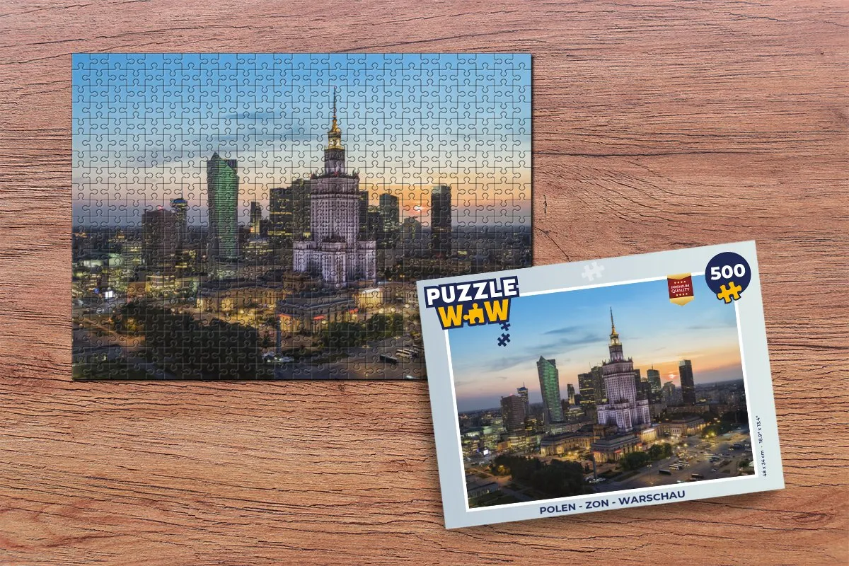 PuzzleWow Legpuzzel Warschau 500 Stuks - Multicolor