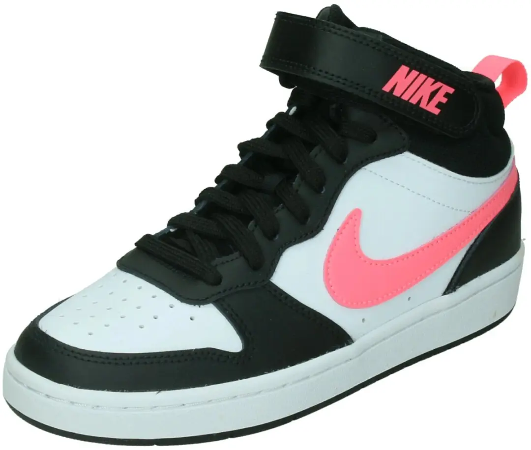 Nike Court Borough Mid 2 GS Zwart-Roze-Wit