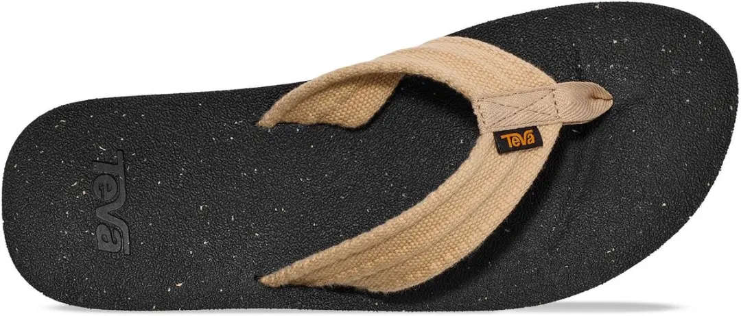 Teva Reflip Canvas Heren Slippers - Zwart/Beige - 40.5