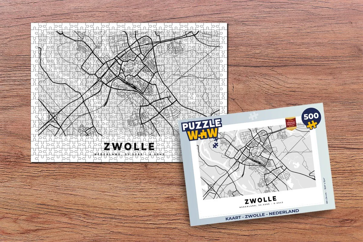 PuzzleWow Zwolle Legpuzzel 500 Stuks - Multicolor