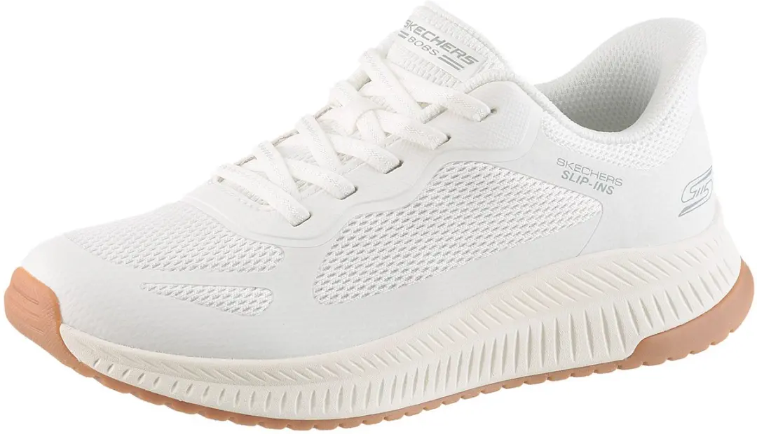 Skechers BOBS Squad 4 Slip-ins Staple Look - Witte dames schoenen 40