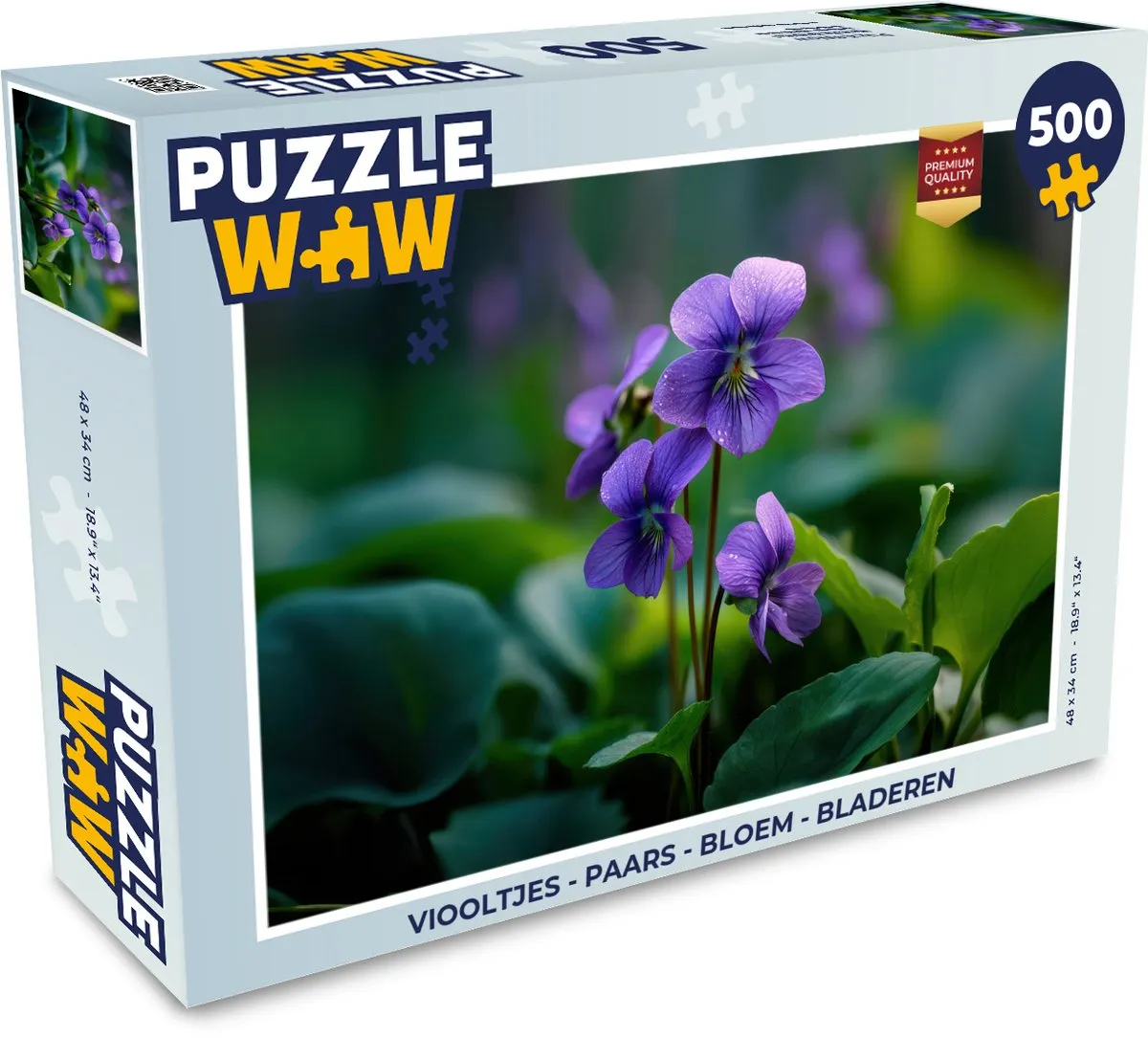 PuzzleWow Viooltjes Legpuzzel 500 Stuks - Paars
