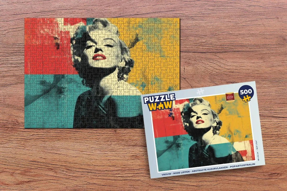 PuzzleWow Vrouw Rode Lippen Legpuzzel 500 Stuks - MPN 8721406847038