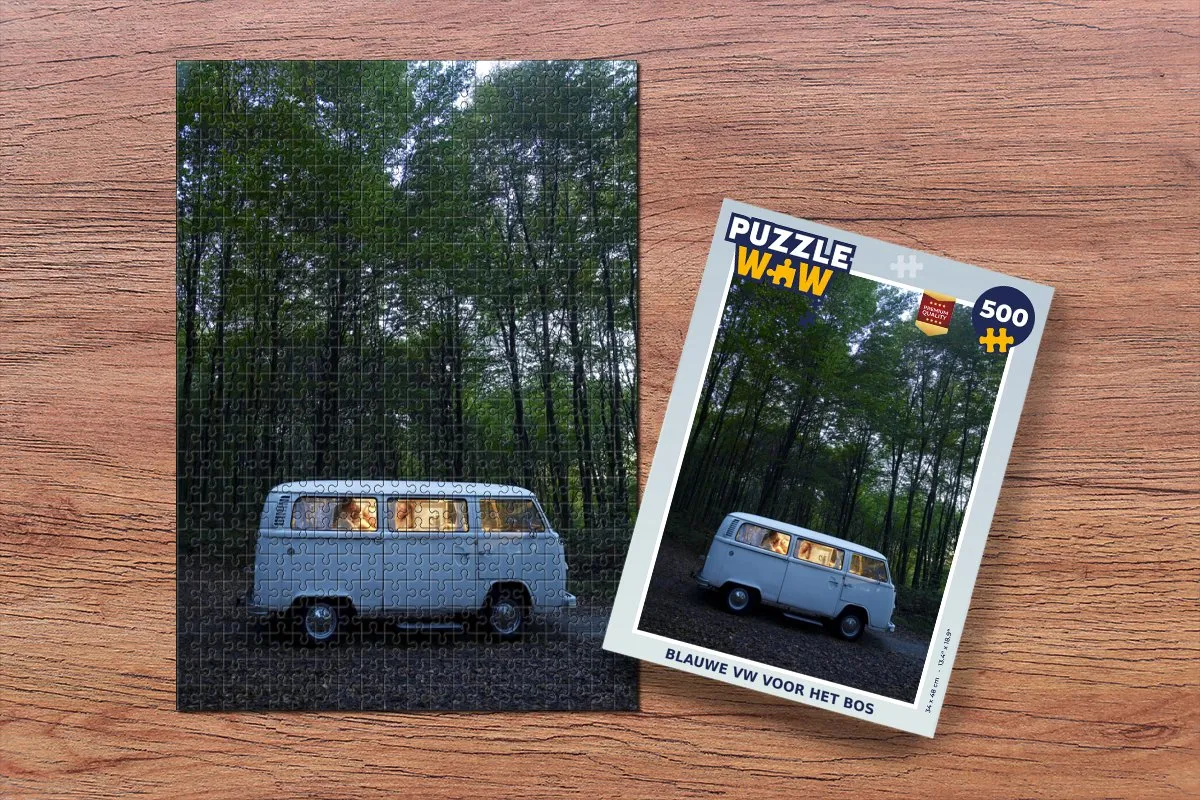 PuzzleWow Puzzel Bus Licht Bos Legpuzzel 500 Stuks - Multicolor
