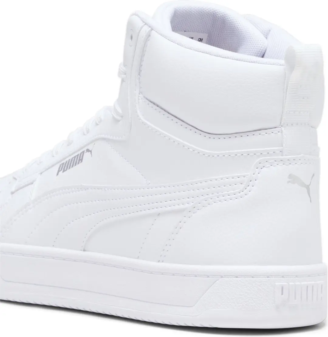 PUMA Caven 2.0 Mid Unisex Sneakers - 44.5 - Wit/Zilver - afbeelding 3 van 6
