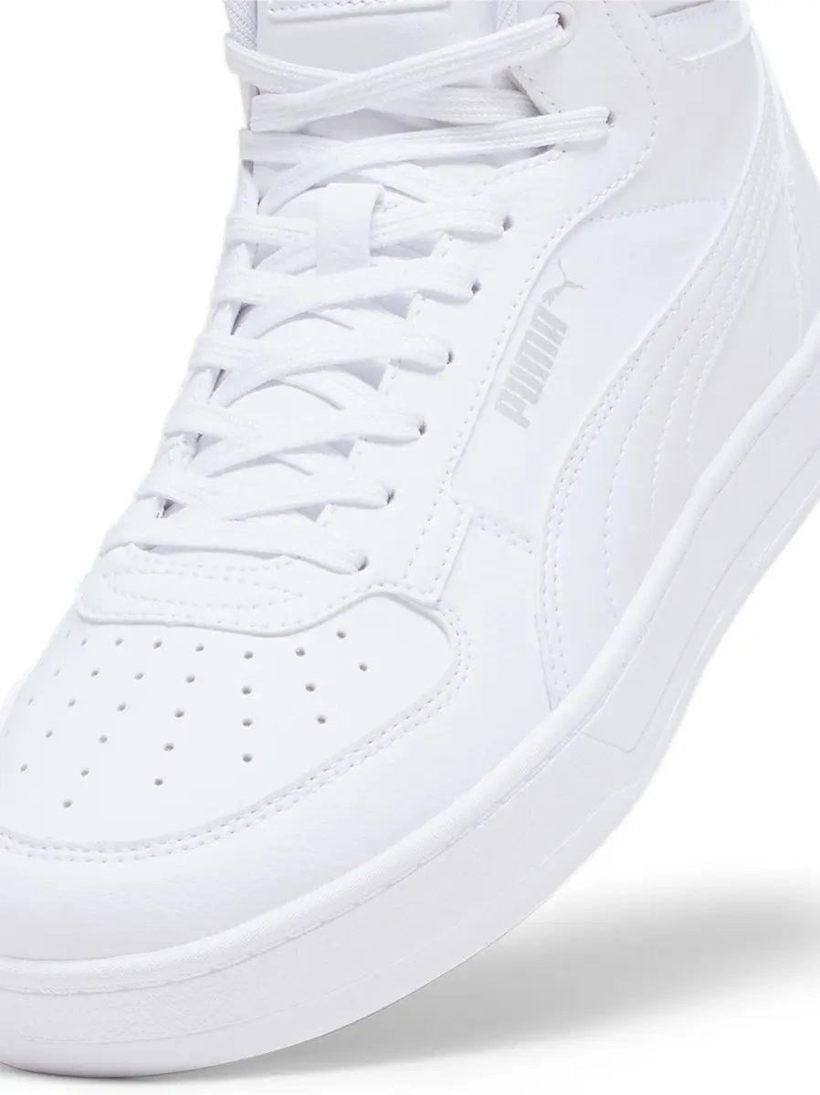 PUMA Caven 2.0 Mid Unisex Sneakers - 44.5 - Wit/Zilver - afbeelding 2 van 6