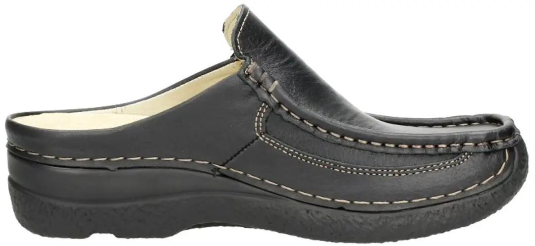 Wolky Roll Slide Dichte Teen Slippers - 36 - Zwart - afbeelding 2 van 6
