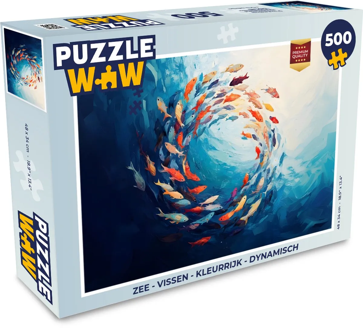 PuzzleWow Zee Vissen Legpuzzel 500 Stuks - Kleurrijk