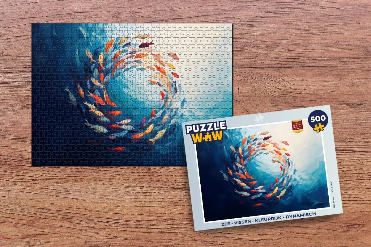 PuzzleWow Zee Vissen Legpuzzel 500 Stuks - Kleurrijk