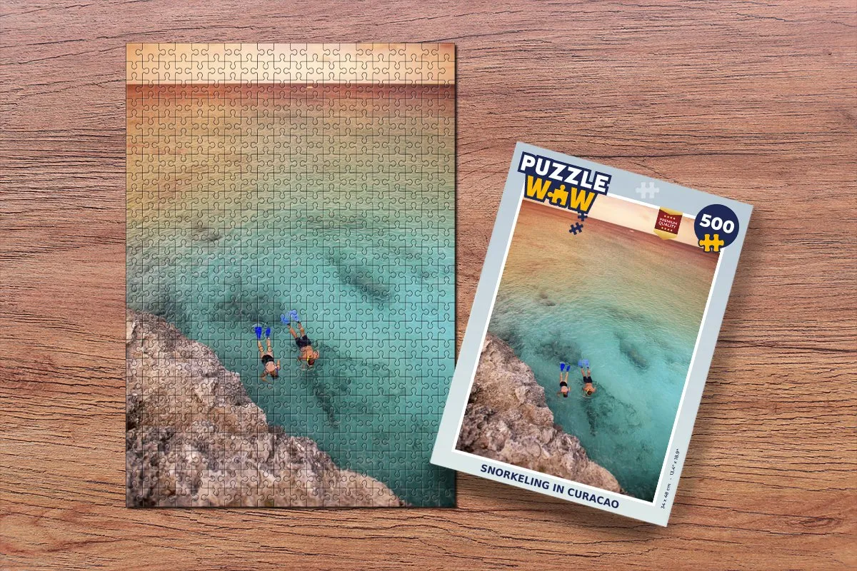 PuzzleWow Snorkel Curaçao Legpuzzel 500 Stuks - Multicolor