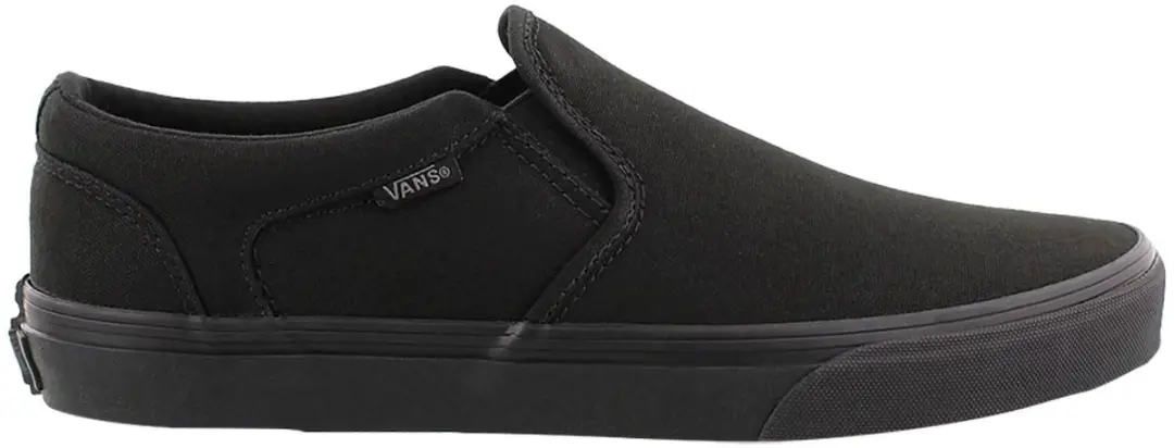 Vans Asher Canvas Heren Sneakers - Black/Black - Maat 47