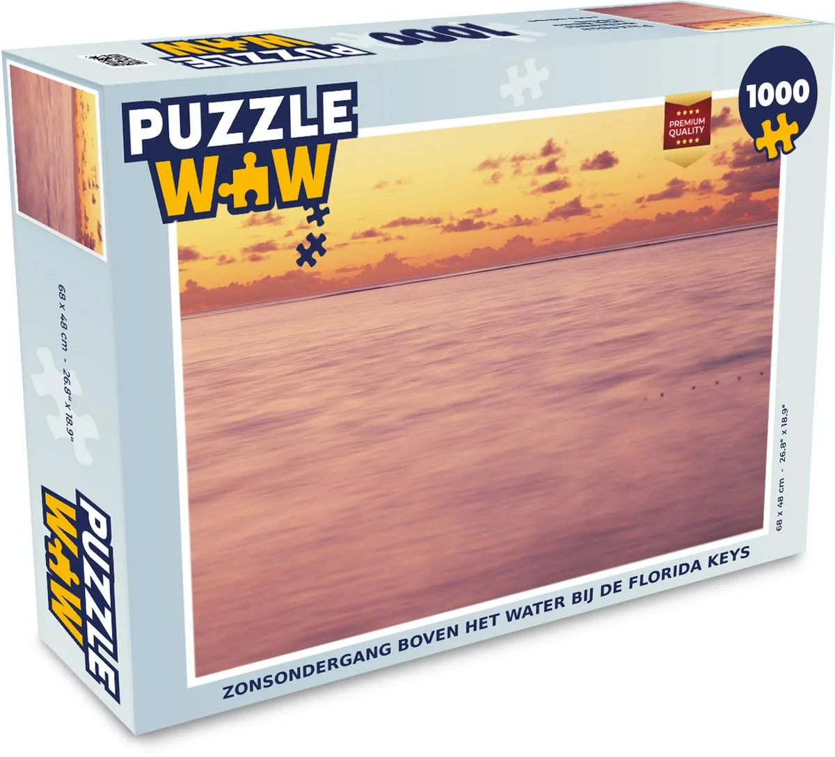 PuzzleWow Legpuzzel Zonsondergang Florida Keys 1000 Stuks - Multicolor