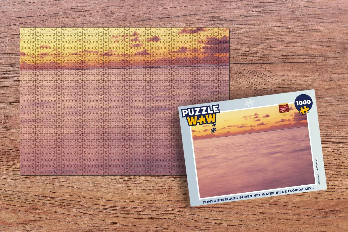 PuzzleWow Legpuzzel Zonsondergang Florida Keys 1000 Stuks - Multicolor