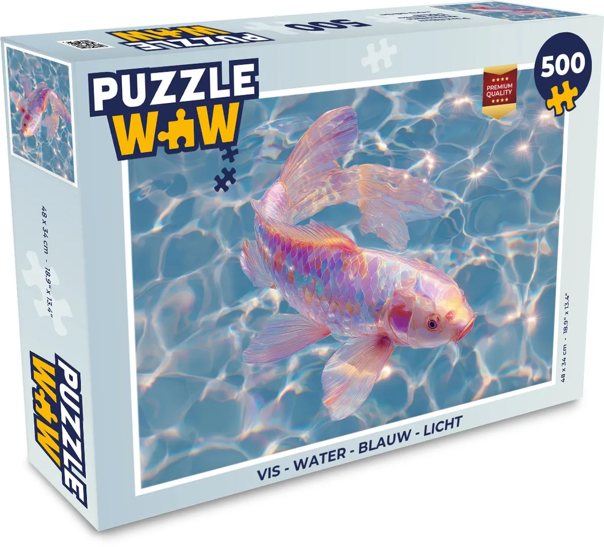 PuzzleWow Vis - Water Puzzel 500 Stukjes - Blauw