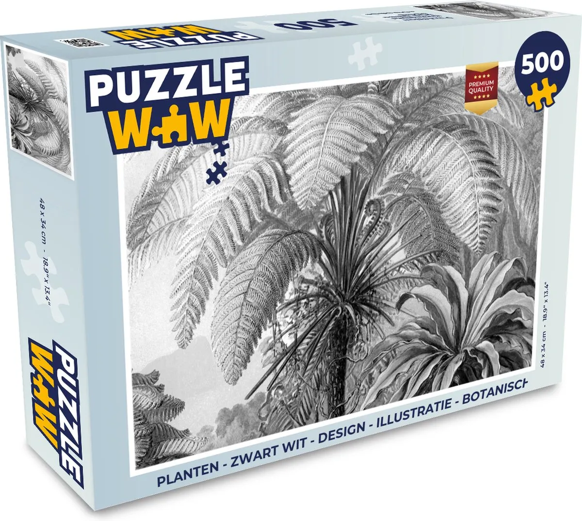 PuzzleWow Botanische Puzzel 500 Stuks - Multicolor