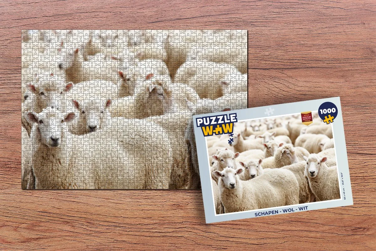 PuzzleWow Wol Puzzel 1000 Stuks - Multicolor