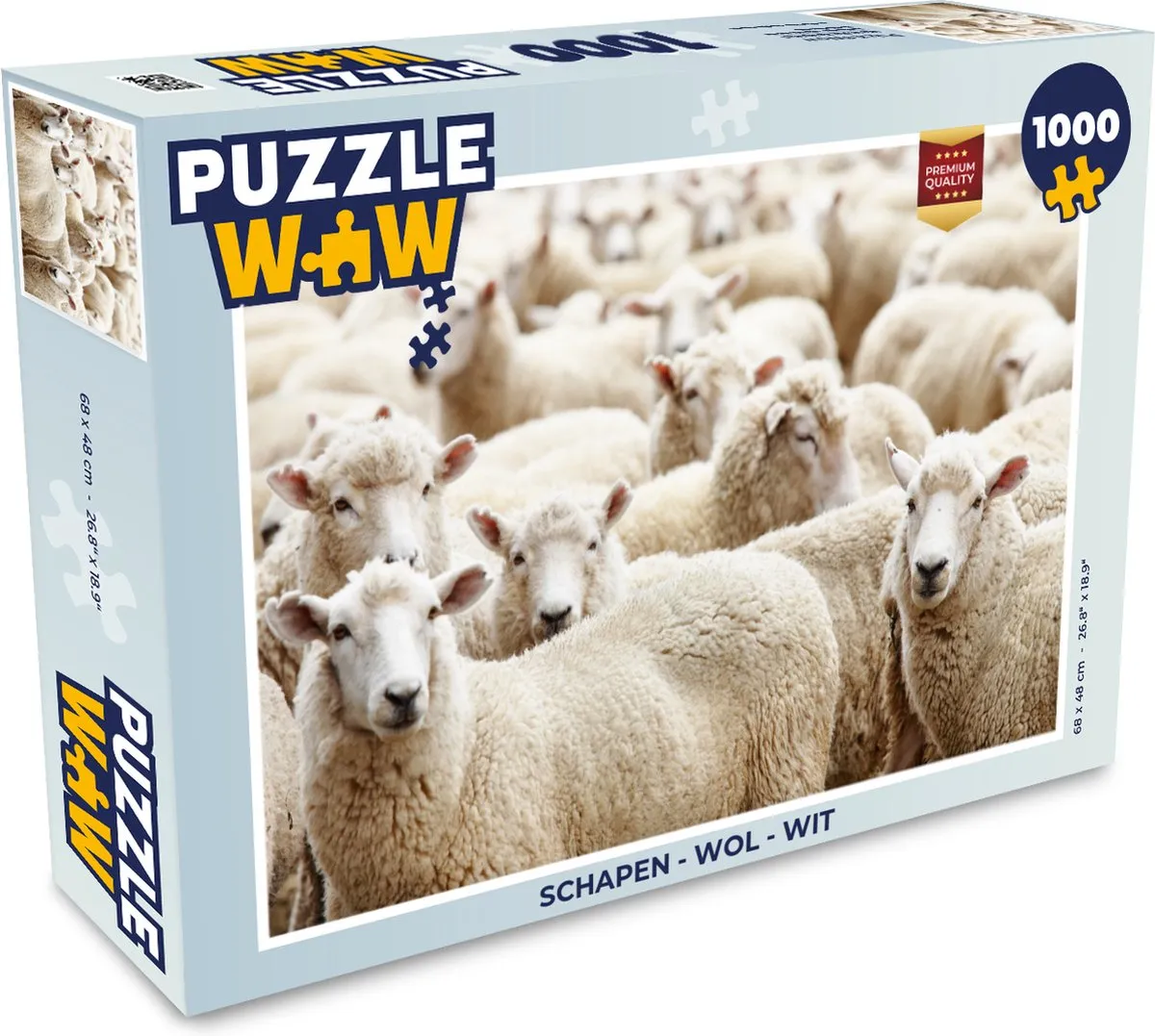 PuzzleWow Wol Puzzel 1000 Stuks - Multicolor