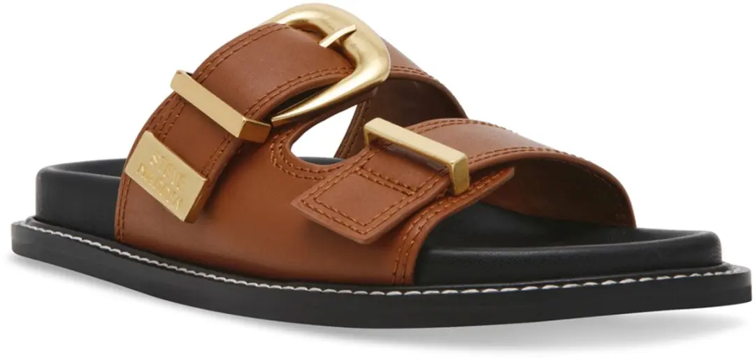 Steve Madden Arch-E Vrouwenslippers - 36 - Cognacleder - afbeelding 2 van 6