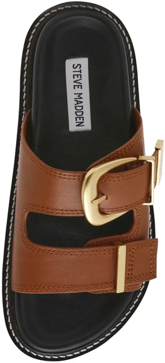 Steve Madden Arch-E Vrouwenslippers - 36 - Cognacleder - afbeelding 6 van 6