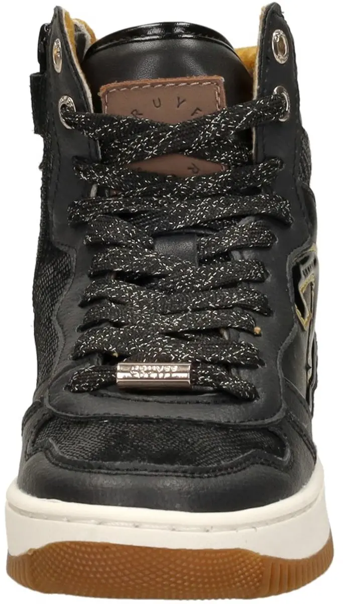 Cruyff Junior Campo High Sneakers - Zwart - Maat 30 - afbeelding 3 van 6