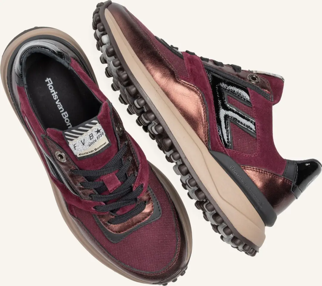 Floris van Bommel Noppi Sneakers Sfw-10170 - Rood - 37,5 - afbeelding 3 van 5