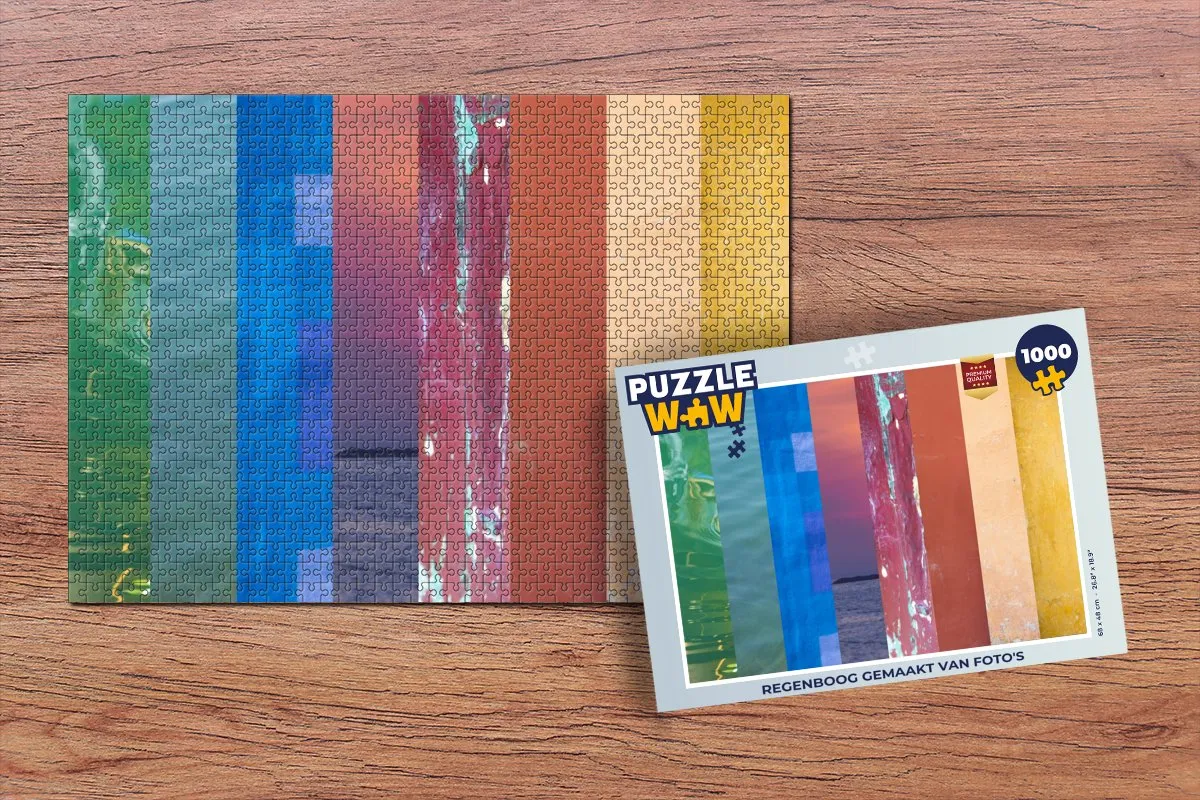 PuzzleWow Regenboog Legpuzzel 1000 Stuks - Multicolor