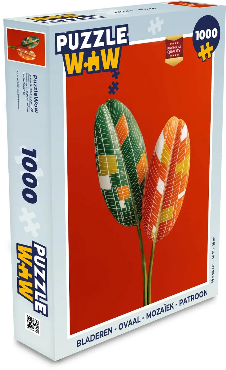 PuzzleWow Mozaïek Legpuzzel 1000 Stuks - Bladeren