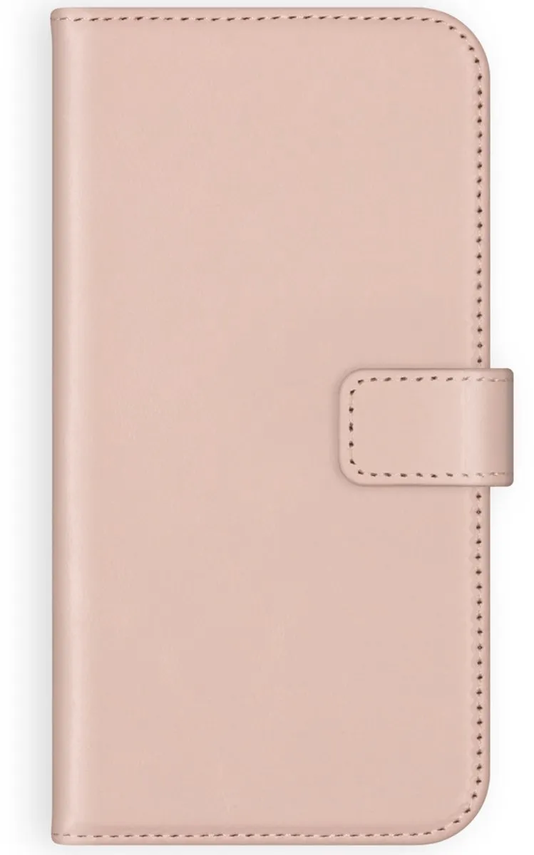 Selencia Hoesje iPhone 12 Pro - Echt Leder Bookcase - Lichtroze - 3 Pasjes