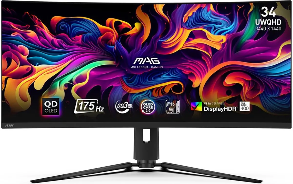 MSI MAG 341CQP QD-OLED Curved Gaming Monitor 34"