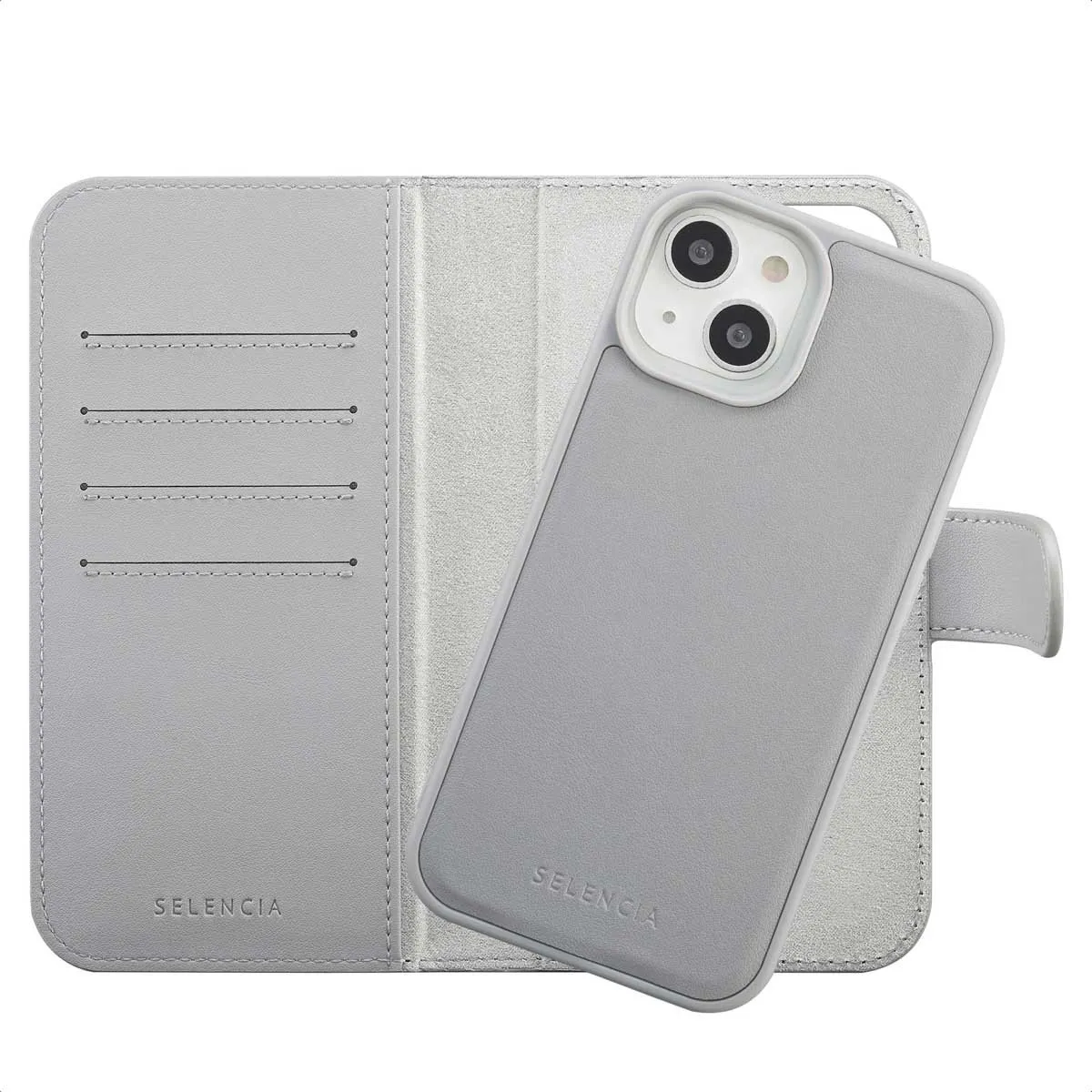 Selencia Hoesje iPhone 15 Grijs