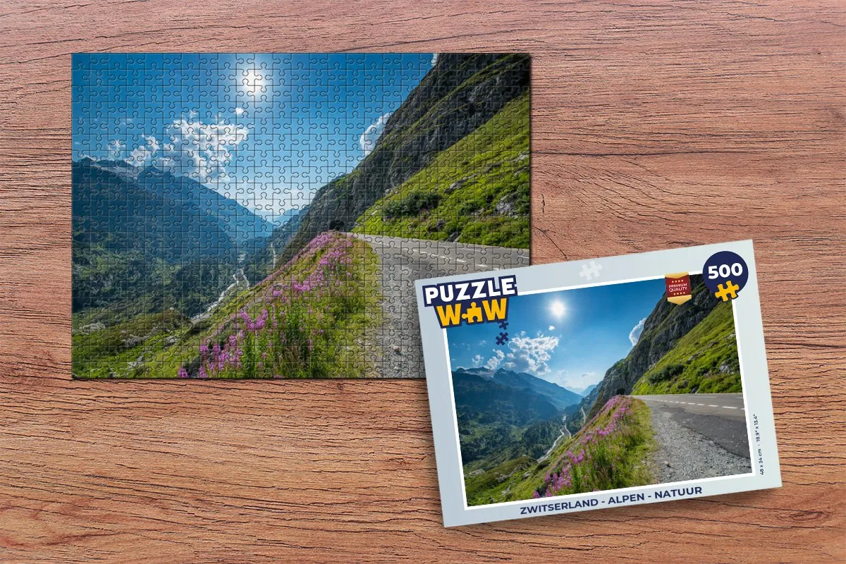 PuzzleWow Alpen Natuur Legpuzzel 500 Stuks - Multicolor