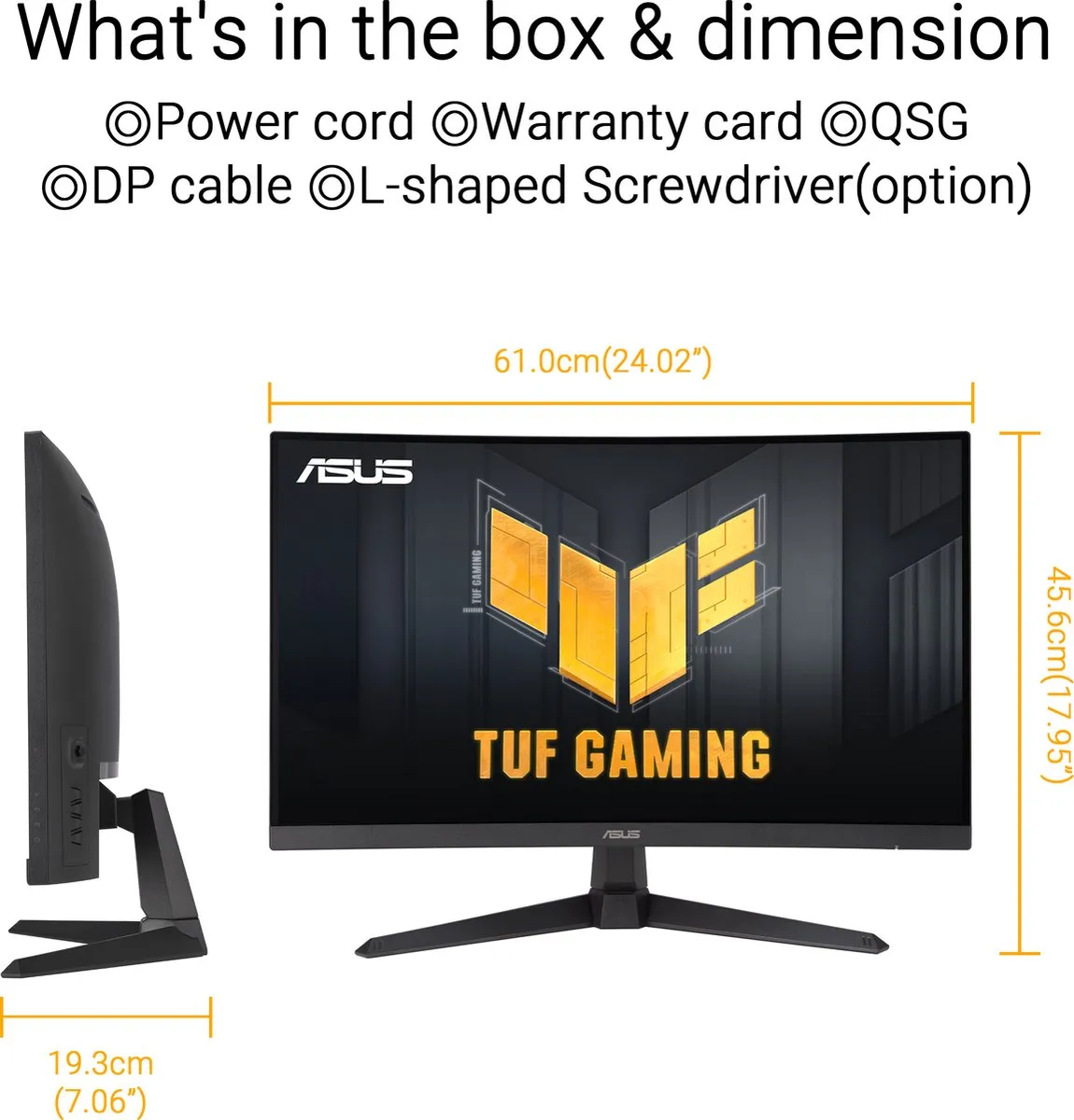 ASUS TUF Gaming VG27VQM1B Monitor - 27" 280Hz Curved
