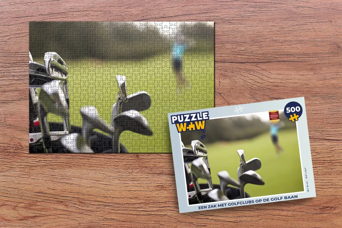 PuzzleWow Golfbaan Legpuzzel 500 Stuks - Multicolor