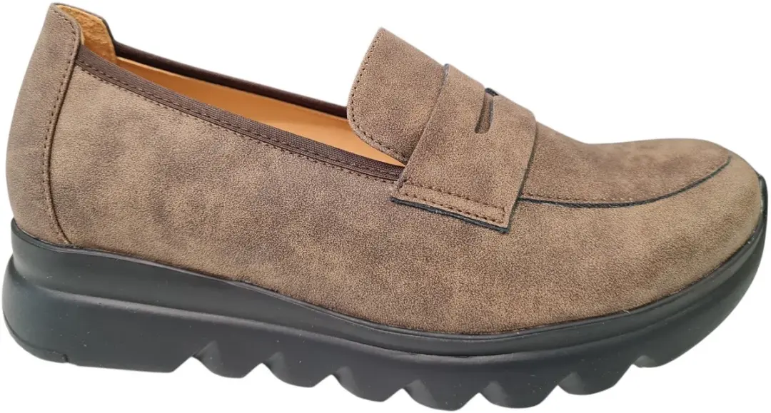 Wolky Dames Instappers Nubuck Bruin