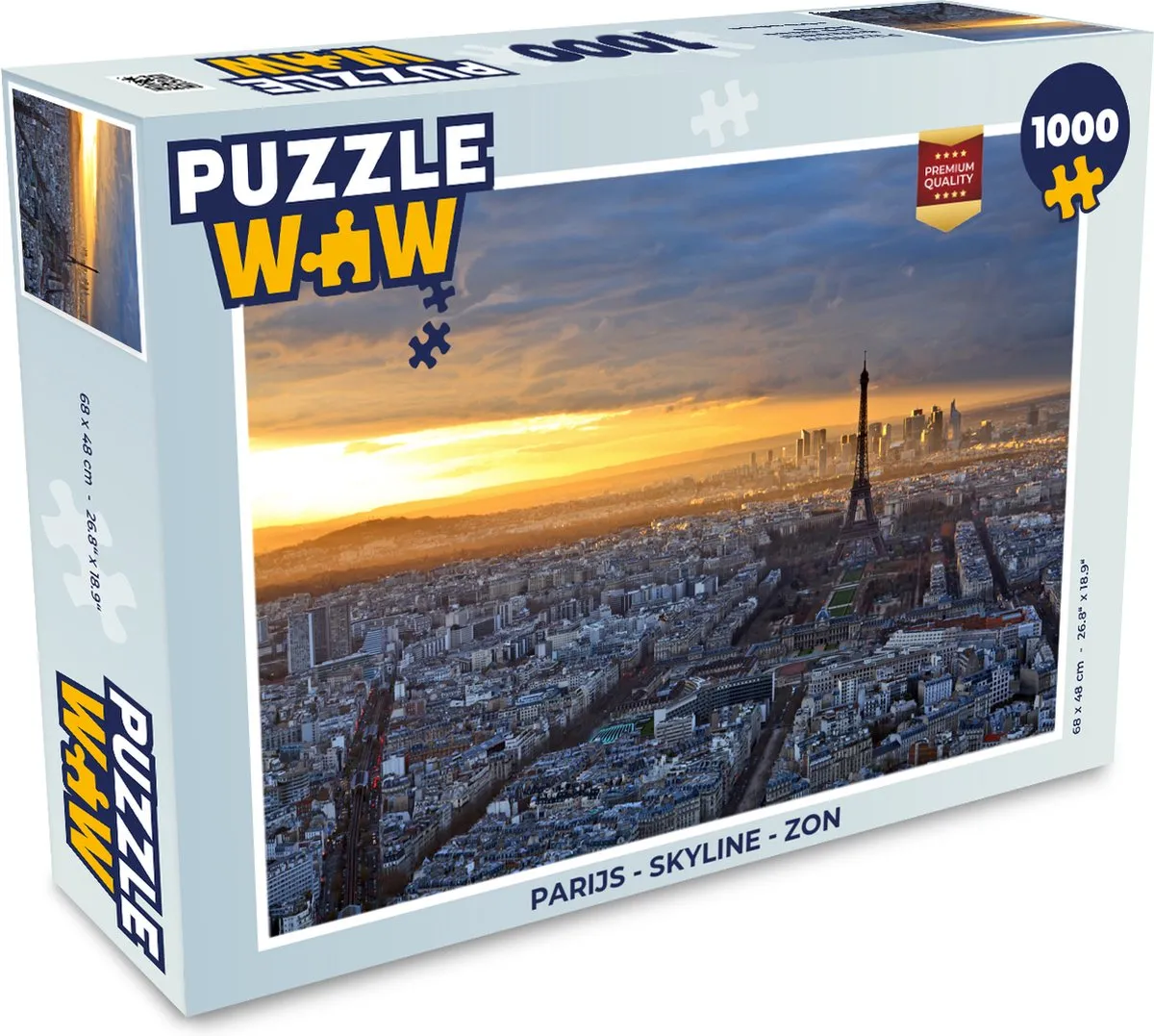 PuzzleWow Parijs Skyline Legpuzzel 1000 Stuks - Multicolor