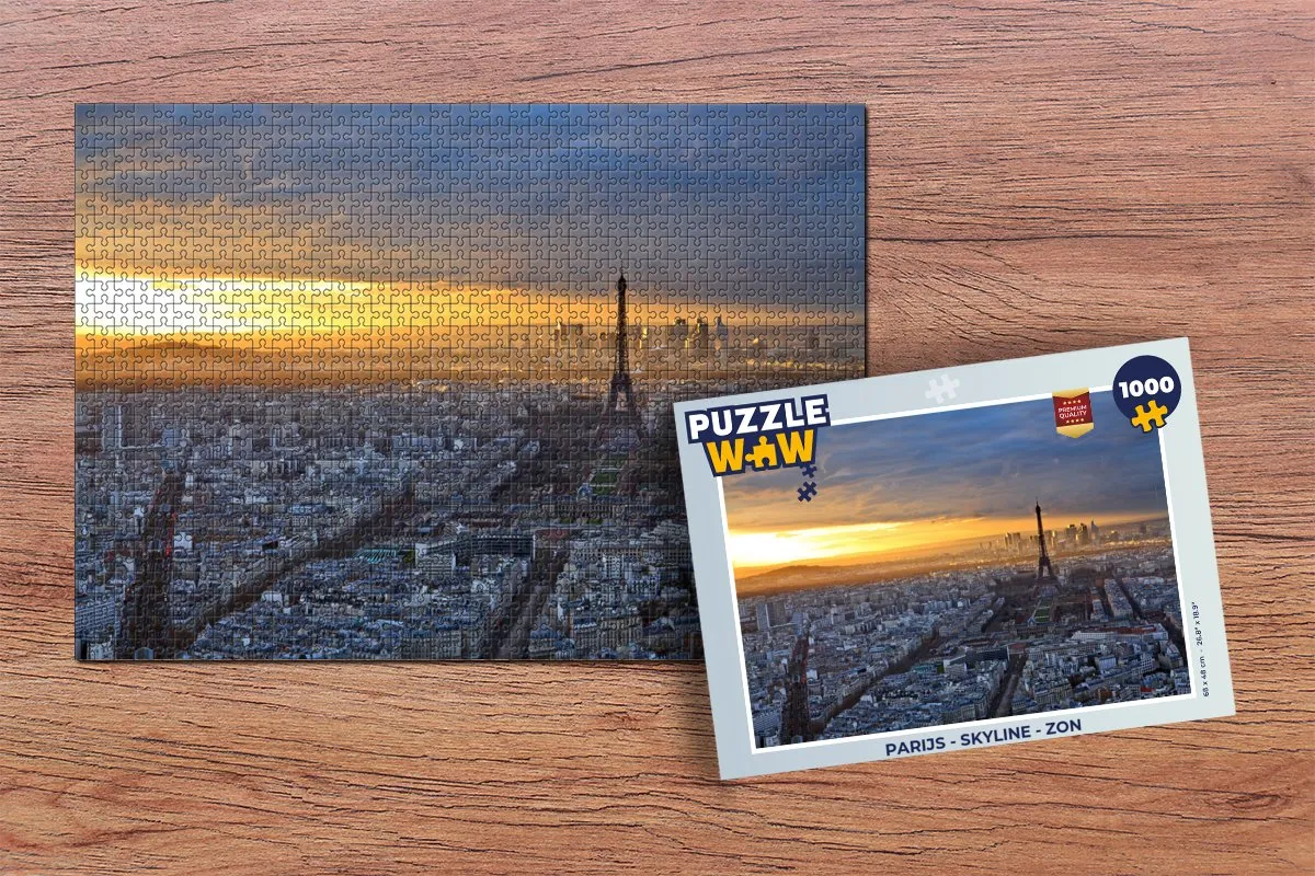 PuzzleWow Parijs Skyline Legpuzzel 1000 Stuks - Multicolor