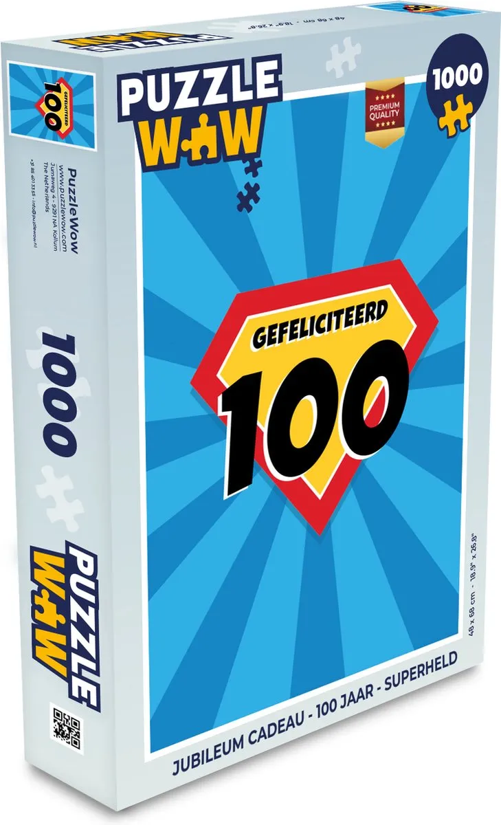 PuzzleWow Superheld Legpuzzel 1000 Stuks