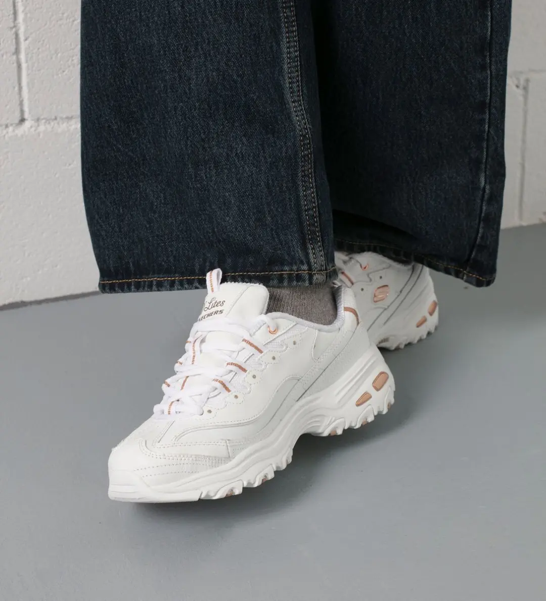 Skechers D’Lites Fresh Start 11931-WTRG Sneakers - Wit - afbeelding 4 van 6