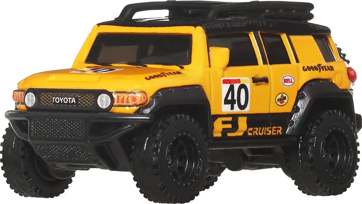 Hot Wheels TOYOTA FJ Cruiser Voertuigenset JBM33 - Zwart/Geel