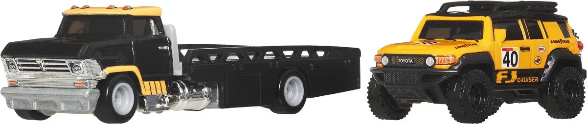 Hot Wheels TOYOTA FJ Cruiser Voertuigenset JBM33 - Zwart/Geel