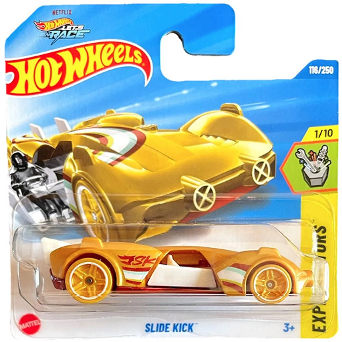 Hot Wheels Slide Kick Gold/White 1/10