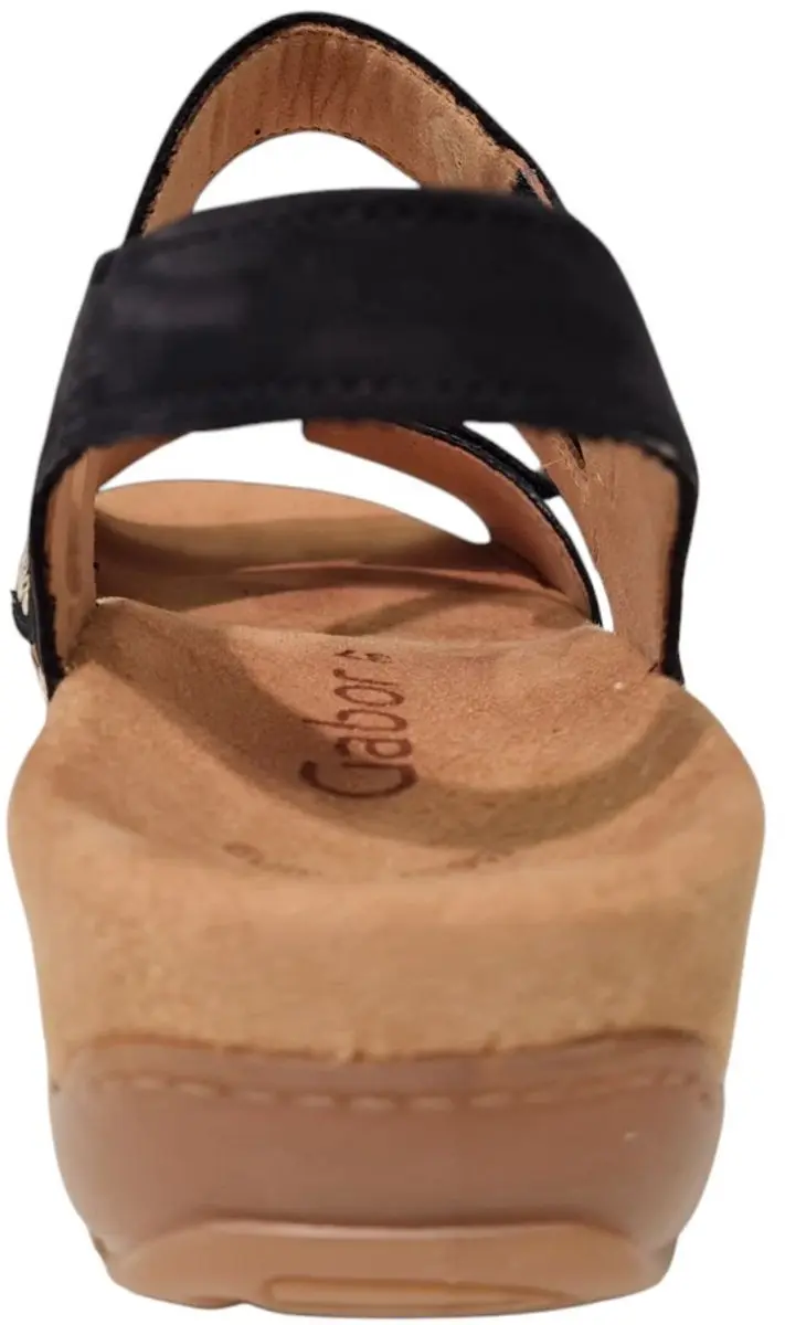 Gabor Nubuck Dames Sandalen 41 - Zwart - afbeelding 3 van 6