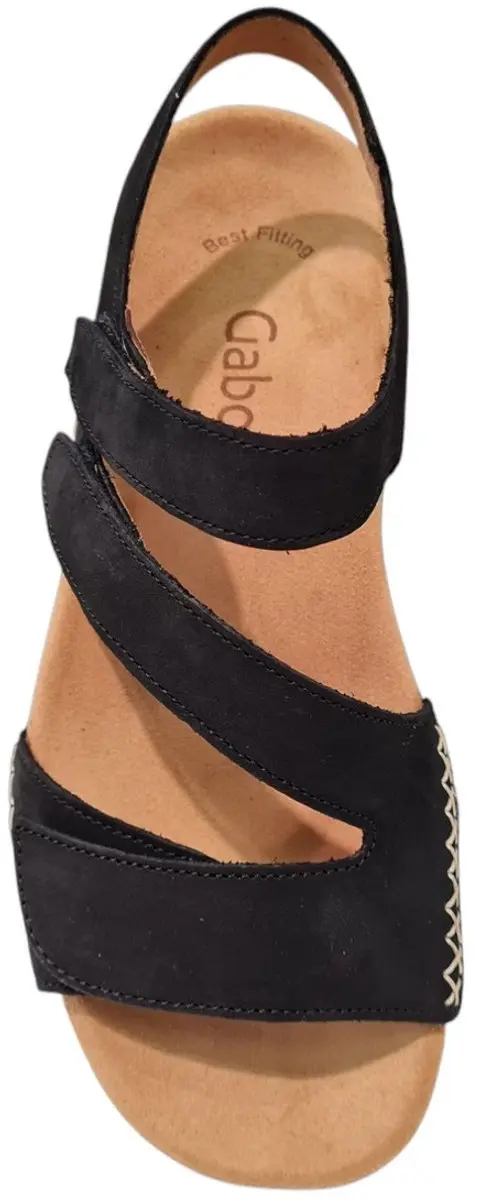 Gabor Nubuck Dames Sandalen 41 - Zwart - afbeelding 2 van 6